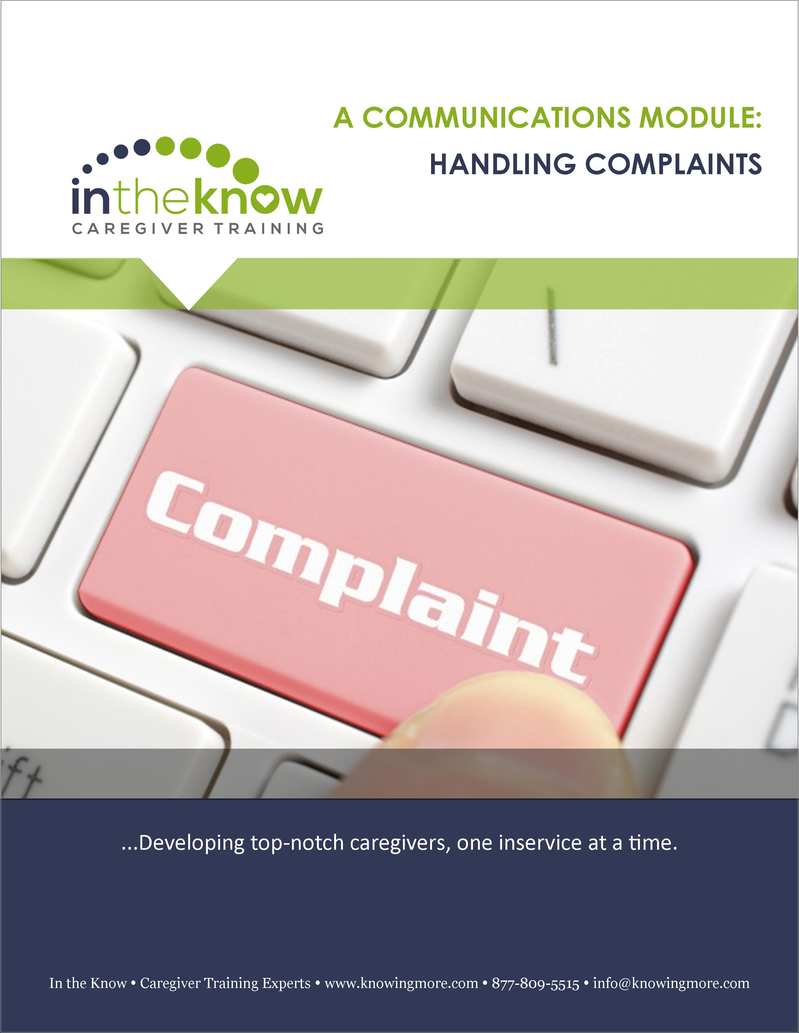 Handling Complaints In The Know Caregiver Training